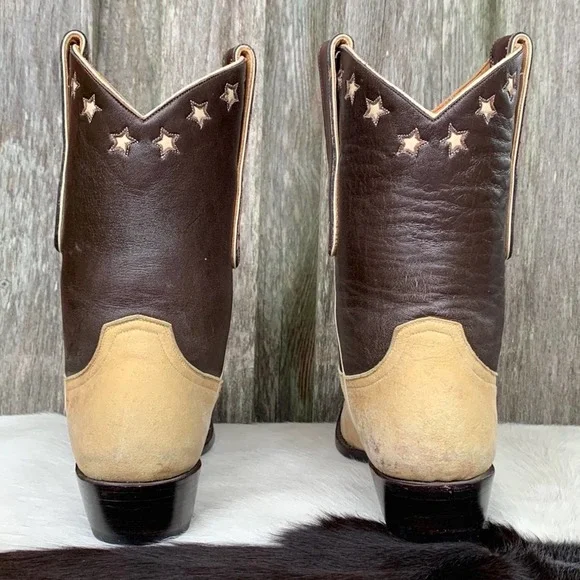 Rare Vintage OLD GRINGO Boots Leopard Star Short Cowgirl Cowboy Western Size 8 - Picture 12 of 13